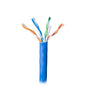 Bobina de 305 Metros (1000 Pies) Cable Par Trenzado Nivel 5 (CAT 5e) / CMR / Color Azul / 4 Pares de Conductores Sólidos de Cobre AWG 24 / Para Aplicaciones de CCTV, Redes de Datos, IP Megapixel, C