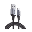 Cable USB-A a Lightning / 1 m (3.28 ft) / Certificado MFi / Carga 5V/2.4A / 480 Mbps / Conector C94 / Nylon Trenzado / Aluminio