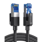 Cable Ethernet Cat8 CLASS F/FTP Redondo con Malla de Nylon 1 Metro (3.28 Pies)