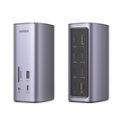 Docking Station USB-C 12 en 1 / 8K HDMI / 4K DisplayPort / USB 3.2 Gen 2 10Gbps / Gigabit Ethernet / Lector SD+MicroSD / Audio 3.5mm / PD 100W