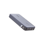 Power Bank de 25000mAh | 3 Salidas 145W Max. | USB-A + 2 USB-C | PD 3.0, QC3.0 | FCP | SCP | Pantalla Inteligente | Carcasa Ignifuga | Color Gris | Incluye Cable USB de 50cm | Carga tu Laptop de Ma
