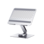Soporte Giratorio de Aluminio para Laptop | Giratorio 360° | Función de Bloqueo | Soporta Laptops de 10 a 17.3''| Capacidad de Carga 5Kg | Excelente Estabilidad | Diseño Ergonómico | Altura y Angul