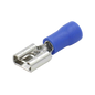 Terminal tipo hembra aislada 0.250 / 16 - 14 AWG / Azúl / Para baterías con terminal F1 / Paquete de 25 piezas.