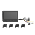 Sistema de Monitoreo Vehicular / 4 Cámaras 1080p / Pantalla LCD 7\" / IP68 / Grabación Automática / Micro SD 512 GB / Cambio a Reversa