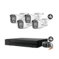 Kit TurboHD 1080p / DVR 4 Canales / 4 Cámaras Bala ColorVu con Microfono Integrado / Fuente de Poder / Accesorios de Instalación