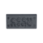 Pasacables Rectangular de Membrana, IP66, 3.39\" x 1.42\", 12 orificios, para Cables no Terminados. Color Negro