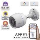 Cámara Bala IP / 2 Megapixel / Wi-Fi 2.4 GHz / Lente 4 mm 82° / IP67 / Micro SD 512 GB / Audio Integrado