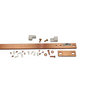 Barra de Tierra Física para Rack 19\" (482.6 mm) / 1 UR / Aleación de Cobre 110 Estañado / Espesor 6 mm / Cumple EIA-310-D / Incluye Kit de Montaje