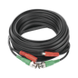Cable Coaxial (BNC RG59) + Alimentación / SIAMES / 10 Metros (32.81 Pies) / 100% Cobre / Para Cámaras 4K / Uso Interior y Exterior