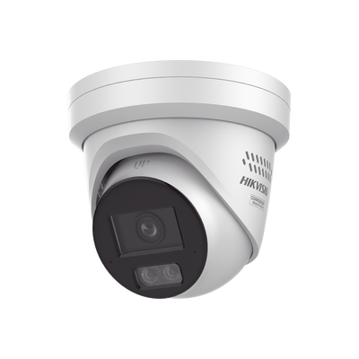 [Dual Light + ColorVu 3.0 + HikAI] Turret IP 4 Megapixel / Lente 2.8 mm / 30 mts IR + Luz Blanca / 2 Microfonos Integrados / Exterior IP67 / Estrobo Azul y Rojo / WDR 130 dB / ACUSENSE 3.0 / Metal