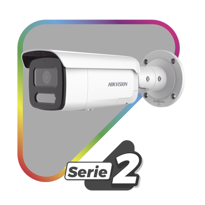 [Dual Light + ColorVu] Bala IP 4 Megapixel / Lente 4 mm / 60 mts IR + 60 mts Luz Blanca / Exterior IP67 / Luz Intermitente y Alerta de Audio / Videoanaliticos (Filtro de Falsas Alarmas) / PoE / WDR