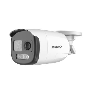 [ColorVu] Bala TURBOHD 2 Megapixel (1080p) / Imagen a Color 24/7 / Lente 2.8 mm / Luz Blanca 40 mts / Exterior IP67 / WDR 130 dB / Sensor PIR / Sirena Integrada / Salida de Audio Estrobo ROJO - AZU