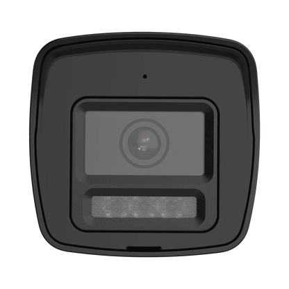 [Audio Bidireccional + Dual Light + ColorVu] Bala TURBOHD 4K (8 Megapixel) / Lente 2.8 mm / 30 mts IR EXIR + 20 mts Luz Blanca / Micrófono y Bocina Integrado / Exterior IP67 / Metal / dWDR
