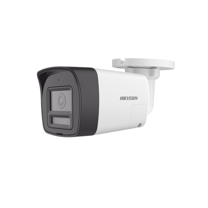 [Audio Bidireccional + Sirena & Estrobo + Dual Light + ColorVu] Bala TURBOHD 4K (8 Megapixel) / Lente 2.8 mm / 30 mts IR EXIR + 20 mts Luz Blanca / Micrófono y Bocina Integrado / Exterior IP67 / Me