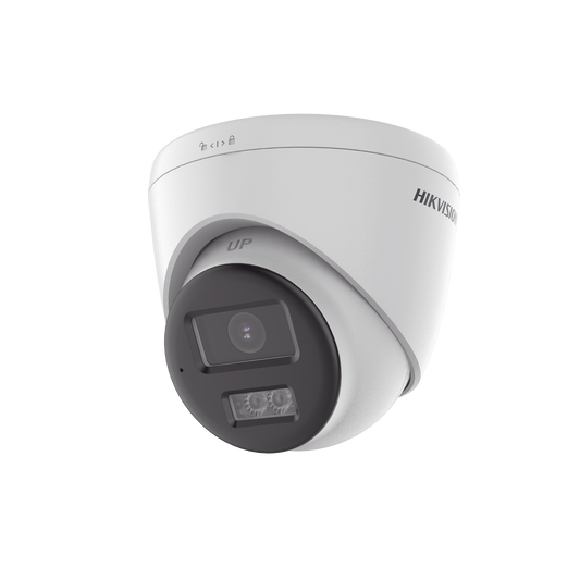 [Audio Bidireccional + Sirena & Estrobo + Dual Light + ColorVu] Turret TURBOHD 4K (8 Megapixel)  / Lente 2.8 mm / 40 mts IR EXIR + 40 mts Luz Blanca / Sirena / Micrófono y Bocina Integrado / Exteri