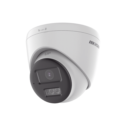 [Audio Bidireccional + Sirena & Estrobo + Dual Light + ColorVu] Turret TURBOHD 4K (8 Megapixel)  / Lente 2.8 mm / 40 mts IR EXIR + 40 mts Luz Blanca / Sirena / Micrófono y Bocina Integrado / Exteri