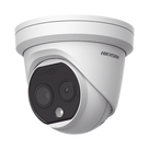 Turret IP Dual / Térmica 1.8 mm (160 x 120) / Óptico 2 mm (4 Megapixel) / DETECCIÓN DE PERSONAS 53 m /15 mts IR / Exterior IP67 / PoE / Termométrica / Detección de Fuego / Detección de Te / Micro S
