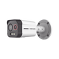 Cámara Bala IP Térmica y Óptica Biespectral / Análisis de Video (VCA) para Protección Perimetral / Clasifica Vehículo/Humano / Térmica 96 x 72 / Óptica 4 MP ColorVu / IP67 / Audio y Alarma Visual