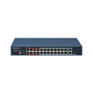 Switch PoE+ / 24 Puertos 10/100 Mbps PoE+ / 2 Puertos Gigabit Uplink / 1 Puerto SFP Uplink / Modo Extendido 300 m (984 pies) / 230 W