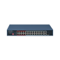 Switch PoE+ / No Administrable / 24 Puertos 10/100 Mbps PoE+ / 2 Puertos 1000 Mbps Uplink / 1 Puerto SFP Uplink / Modo Extendido hasta 300 Metros / 230 W