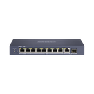Switch PoE+ / 7 Puertos Gigabit 802.3af/at 30W / 2 Puertos Hi-PoE 90W / 1 Puerto Uplink Gigabit / 1 Puerto SFP / Modo Extendido 300 m (984 pies) / 110 W Total