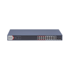 Switch PoE+ / 16 Puertos 10/100 Mbps / 2 Puertos Gigabit Uplink / 2 Puertos SFP / Alcance Extendido 300 m (984.2 ft) / 230 W / Gestión Cloud