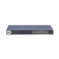 Switch PoE+ / Monitoreable / 16 puertos 10/100 Mbps PoE+ / 2 Puertos 1000 Mbps Uplink / 2 Puertos SFP de Uplink /  Configuración Nube Hik-Partner Pro / Modo Extendido hasta 300 metros / 230 W