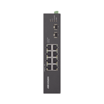 Switch Industrial No Administrable Gigabit / 6 Puertos Gigabit PoE+ (30 W) + 2 Puertos Gigabit PoE++ (60 W) / 2 Puertos SFP / 120 W Total / 48 a 57 VCD / Ideal para Proyectos / 300 Metros de Distan