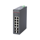 Switch Industrial Administrable PoE+ / 8 Puertos Gigabit PoE+ (4x90W + 4x30W) / 4 Puertos SFP / 300W Total / 300 m Alcance / -40°C a 75°C / 984 pies de Distancia