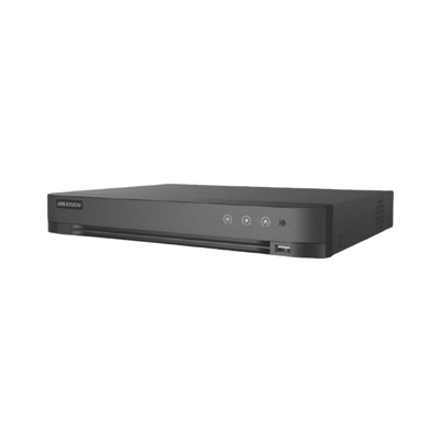 [Audio Bidireccional] DVR 4 Canales TurboHD + 1 Canal IP / 2 Megapixel (1080p) Lite / Acusense Lite (Evita Falsas Alarmas) / Audio por Coaxitron / 1 Bahia de Disco Duro / H.265+ / Salida de Vídeo F