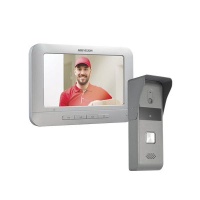 Kit de Videoportero Analógico con Pantalla LCD a Color de 7\" / Frente de Calle para Exterior IP65 / Salida de Relevador