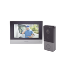Kit de Videoportero IP / PoE / 1080p / Monitor Táctil 7\" / IR 3 m (9.8 ft) / Lector MIFARE / IP65 / 1 Departamento