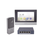 Kit de Videoportero IP + Switch Poe Poe Estandar con llamada a App de Smartphone (HikConnect) / Apertura con tarjeta MIFARE / Frente de calle IP65 / Soporta 1 Departamento