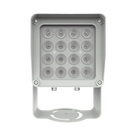 Lampara IR de Luz Continua / 16 Lámparas LED / Distancia Efectiva 16 a 25 metros / Cobertura 40° / Exterior IP66