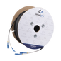 Carrete de Fibra Óptica Monomodo con Conectores SC-SC Duplex, Reforzada con Kevlar, de 300 Metros (984.25 Pies), Para Instalaciones Subterráneas por Tubería