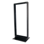 Rack de 2 Postes, Estándar 19\", 24 Unidades, Fabricado en Acero, Base \"L\" para Anclar a Piso.
