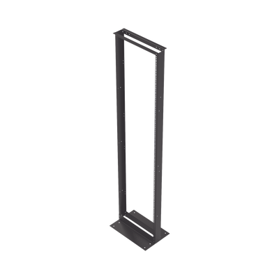 Rack de 2 Postes, Estándar 19\", 45 Unidades, Fabricado en Acero, Base \"L\" para Anclar a Piso.