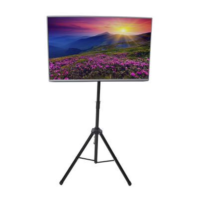 Trípode Portátil con Soporte de piso para Monitores de 32 a 65\" / Vesa 600 x 400 / Acero / Montaje de 65 cm a 1 mt