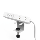 Multiconto de Escritorio / Carga Rápida 65 W / 2 x NEMA 5-15P / 1 x USB-C PD / 3 x USB-A / Cable 1.5 m (4.9 ft) / 1560 W Total