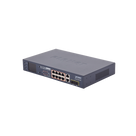 Switch PoE+ / 8 Puertos 10/100Mbps / 2 Puertos Gigabit Combo TP/SFP / Alcance 250m (820 pies) / Pantalla LCD / 120W