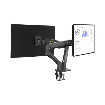 Montaje de Escritorio articulado para 2 monitores de 27-34\" /  Soporta hasta 16 kg  por brazo/ Vesa 75 x 75 / 100 x 100 / Acero / Giro: 360°