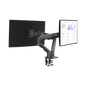 Montaje de Escritorio articulado para 2 monitores de 27-34\" /  Soporta hasta 16 kg  por brazo/ Vesa 75 x 75 / 100 x 100 / Acero / Giro: 360°
