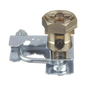 Abrazadera para Tierra Física en Base de Piso Falso, para Cables de 6 a 1/0 AWG. Para Pedestales Cuadrados de 7/8\" y Circulares de 1\" a 1 1/8\"