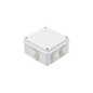 Caja Estanca de PVC Para Derivación y Conexión, 6 Entradas, Tapa Atornillada,100x100x50 mm (Área Interna), Uso Exterior IP55, Material que no Propaga el Fuego y Libre de Hálogenos