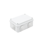 Caja Estanca de PVC Para Derivación y Conexión, 6 Entradas, Tapa Atornillada, 120x80x50 mm (Área interna), Uso Exterior IP55, Material que no Propaga el Fuego y Libre de Hálogenos