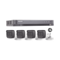 (MICRÓFONO INTEGRADO) KIT TURBOHD 5 Megapixel / DVR 4 Canales / 4 Cámaras Bala con Micrófono Integrado (exterior 2.8 mm) / Fuente de Poder / Accesorios de Instalación