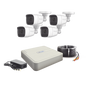 (MICRÓFONO Integrado) Kit TurboHD 1080p Lite / DVR 4 canales / Audio por Coaxitron / 4 Cámaras Bala de Policarbonato con Micrófono Integrado