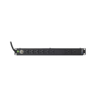 PDU Horizontal / 8 Contactos NEMA 5-15R / 120Vca / 15A / Rack 19\" 1U / Cable 2.5 m (8.2 ft)