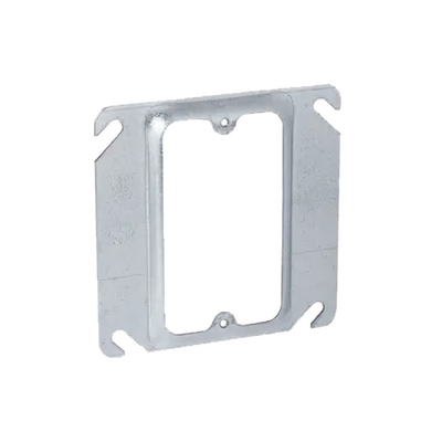Sobretapa Cuadrada de 4\" de Acero Galvanizado con realce de 1/4\".