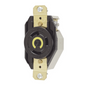 Receptáculo de Media Vuelta Industrial 30 A 125 V CA 2 Polos 3 Hilos (Nema L5-30R) Color Negro